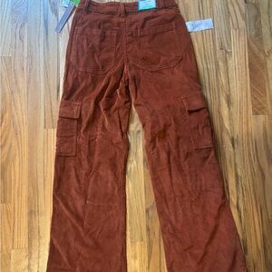 Rust Corduroy Cargo Pants
